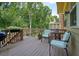 Cozy outdoor deck features a seating area and grill, perfect for entertaining at 1680 Laleiah Dr, Cumming, GA 30041