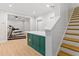 Basement area featuring a home gym and steps leading to the upper level at 309 Mcdaniel Pl, Canton, GA 30115