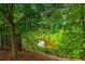 Scenic view of a tranquil pond surrounded by lush greenery and trees at 309 Mcdaniel Pl, Canton, GA 30115