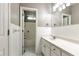 Bathroom features a single vanity and a shower and tub combination at 3885 Lake Juliette Dr, Buford, GA 30519