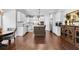 Spacious kitchen features stainless appliances, center island, and modern finishes at 140 Discovery Lake Dr, Fayetteville, GA 30215