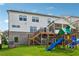 Spacious backyard with a playset, deck, and screened-in porch perfect for outdoor entertainment at 4020 Connolly Ct, Roswell, GA 30075