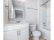 Bathroom with a white vanity, modern fixtures, and tiled flooring at 3005 Nicholas Dr, Villa Rica, GA 30180