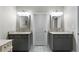 Bathroom featuring granite countertops, tile floors, and dual sinks at 521 Peeples Valley Nw Rd, Cartersville, GA 30121