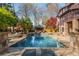 A beautiful backyard pool surrounded by lush landscaping, a gazebo, and a spacious patio at 2461 Oak Grove Ne Ests, Atlanta, GA 30345