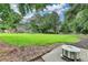 Large, grassy backyard with mature trees and a privacy fence at 2508 Wagon Trce, Duluth, GA 30096