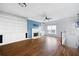Spacious living room with hardwood floors, fireplace, and natural light at 260 Manning Sw Rd # 76, Marietta, GA 30064