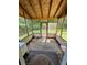 Relaxing screened porch with views of the private backyard at 7073 Stonecreek Dr, Douglasville, GA 30134