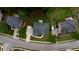 An aerial view highlights the property's landscaped yard at 72 Hanover Dr, Villa Rica, GA 30180