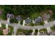 An aerial view showcases the neighborhood at 72 Hanover Dr, Villa Rica, GA 30180