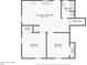 Floor plan of the finished basement showing bedrooms and bathroom at 6000 Malibu Drive Dr, Morrow, GA 30260