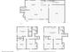 All three floor plans of the home including the basement, first, and second floor at 6000 Malibu Drive Dr, Morrow, GA 30260