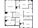 Upstairs floorplan of a home, including primary bedroom, bedrooms, walk-in closets, bathrooms, laundry, and hall at 87 Rushing View Gln, Dallas, GA 30157