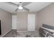 Inviting bedroom with a comfortable bed, ceiling fan, and closet at 5810 Old Mill Trce, Lithonia, GA 30038