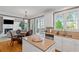 Eat-in kitchen featuring a breakfast nook and stainless steel appliances at 5810 Old Mill Trce, Lithonia, GA 30038