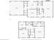 Floor plans showing both the first and second floor layouts of the property at 56 Carlane Cir, Bowdon, GA 30108