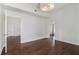 Bright bedroom with hardwood floors and neutral decor at 1230 Piedmont Ne Ave # 405, Atlanta, GA 30309