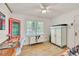 Functional bedroom features hardwood floors and lots of storage at 5400 Francis Ave, Stone Mountain, GA 30087