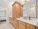 Bathroom featuring double sinks, and a view into the bedroom at 1010 Fendley St, Woodstock, GA 30188