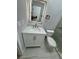 Bright bathroom with marble countertops, LED mirror, and a glass enclosed shower at 1340 Stoneleigh Way, Stone Mountain, GA 30088