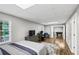 Basement with a bedroom, a desk area, and a billiards room, offering a variety of leisure activities at 1487 Monarch Ct, Marietta, GA 30062