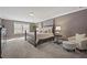 Comfortable bedroom with a four-poster bed, soft carpet, and neutral tones for a relaxing atmosphere at 3735 Hazel Ave, Cumming, GA 30040