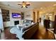 Inviting living room featuring a fireplace, hardwood floors, and a cozy seating area at 2145 Coventry Dr, Brookhaven, GA 30319