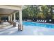 Resort style community pool featuring stone columns and lounge chairs at 2145 Coventry Dr, Brookhaven, GA 30319