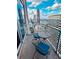 Balcony showcasing an elegant table and chairs with views of the surrounding city at 400 W Peachtree Nw St # 3412, Atlanta, GA 30308