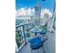 Balcony showcasing a table, chairs and a beautiful panoramic cityscape at 400 W Peachtree Nw St # 3412, Atlanta, GA 30308