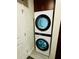 Modern stacked washer and dryer unit with a sleek design and convenient placement at 400 W Peachtree Nw St # 3412, Atlanta, GA 30308