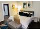 Well lit bedroom with decorative lighting and accent pieces at 400 W Peachtree Nw St # 3412, Atlanta, GA 30308