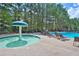 Community pool area with lounge chairs and a splash fountain for  at 5891 Buckner Creek Dr, Mableton, GA 30126