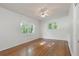 This bedroom has hardwood floors and two windows at 804 Brookdale Sw Dr, Atlanta, GA 30315