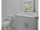 Well-lit bathroom featuring neutral colors and a sleek vanity at 114 Brackley Dr, Cumming, GA 30040