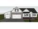 Rendering of a charming home with a stone facade, white siding, and a two-car garage at 354 Spruill Bridge Rd, Temple, GA 30179