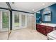 Bathroom featuring a glass shower, double doors, and a vanity at 837 Pine Ridge Dr, Lawrenceville, GA 30043