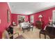 Comfortable living room with piano and view to the dining room at 837 Pine Ridge Dr, Lawrenceville, GA 30043