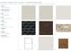 Exterior selections featuring siding colors, roofing material, brick, windows, garage doors, and front door stain options at 4710 Crestline View Rd, Cumming, GA 30028