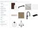 Designer kitchen finishes featuring cabinets, hardware, countertop, backsplash, flooring, faucet, sink, and lighting options at 4710 Crestline View Rd, Cumming, GA 30028