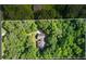 Aerial view of a home surrounded by dense trees on a large lot, highlighting privacy at 820 Airline Rd, Mcdonough, GA 30252