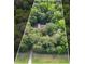Aerial view showing lot lines of private wooded property featuring mature trees and lush landscaping at 820 Airline Rd, Mcdonough, GA 30252