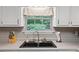 Close-up of a kitchen sink area featuring bright lighting and a view of trees at 820 Airline Rd, Mcdonough, GA 30252