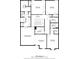 A clear layout of the second floor of the home showing bedrooms, bathrooms, and living spaces at 140 Canyons Ct, Hampton, GA 30228