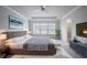 Comfortable main bedroom featuring tray ceilings, large windows, and neutral decor at 1505 Slopeside Loop, Smyrna, GA 30082