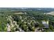 Scenic aerial view of home in a lush, green neighborhood with mature trees and beautiful landscape, near the lake at 5832 Sycamore Ridge Dr, Sugar Hill, GA 30518