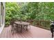 Outdoor patio area, ideal for entertaining, with a view of the lush green trees and nature at 7535 Antique Barn Ave, Cumming, GA 30041