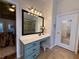 Bathroom with a vanity, a mirror, and a glass shower with seating at 112 Countryside Ct, Woodstock, GA 30189
