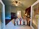 Well-lit main bedroom with stylish decor, a neutral color palette, and a ceiling fan at 112 Countryside Ct, Woodstock, GA 30189