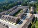 Overhead view of an inviting neighborhood with mature trees and attractive townhome community at 4020 Townsend Ln, Atlanta, GA 30346